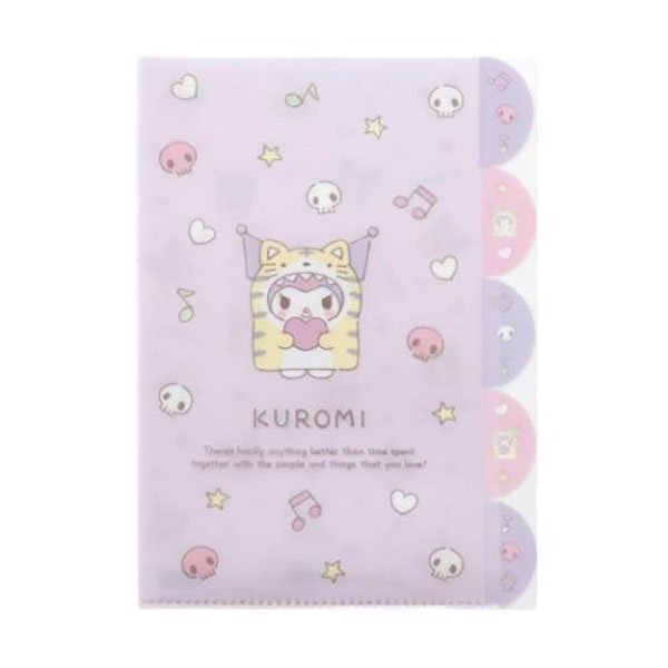 Kuromi : Onesie Tiger 5 Pockets A4 Clear File