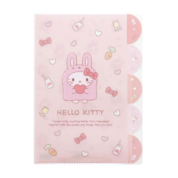 Hello Kitty : Onesie Rabbit 5 Pockets A4 Clear File