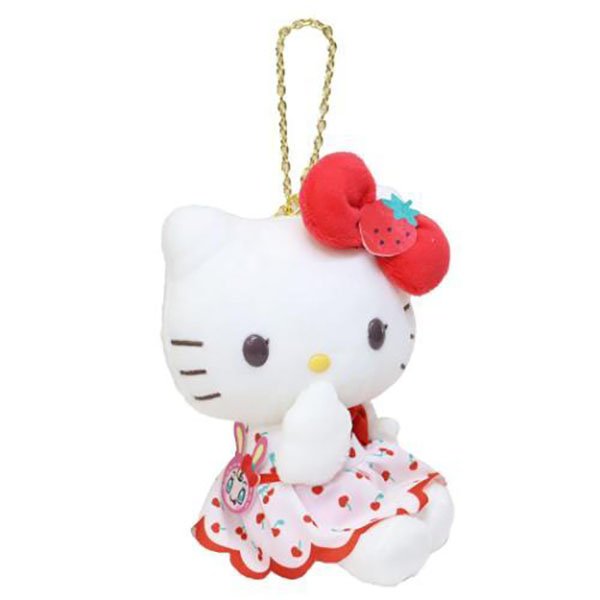 Hello Kitty × Mezzo Piano : Berrier-chan Cherry Dress Mascot Keychain