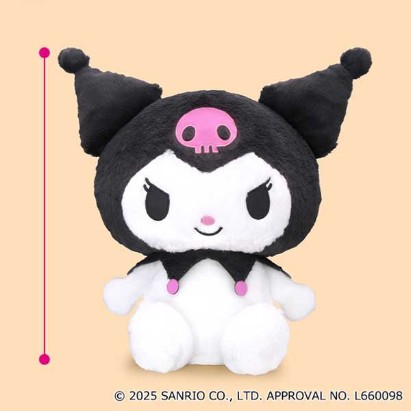 Kuromi Big Fluffy Soft toy (black)