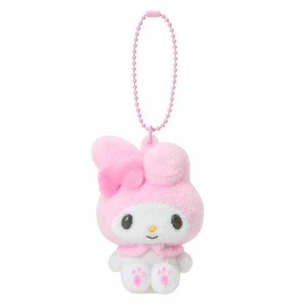 My Melody Flocked Figure Mascot Keychain