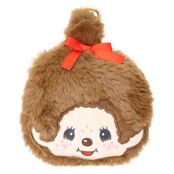 Monchhichi Girl Plush Head Charm with Eco Reusable Bag