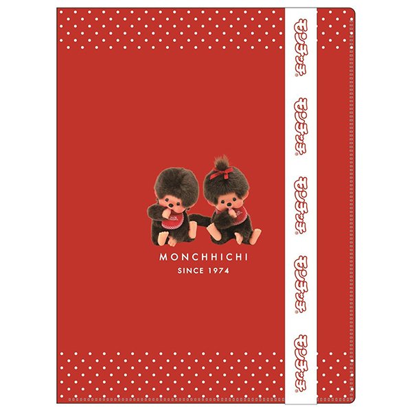 Monchhichi Folder with strap (red)
