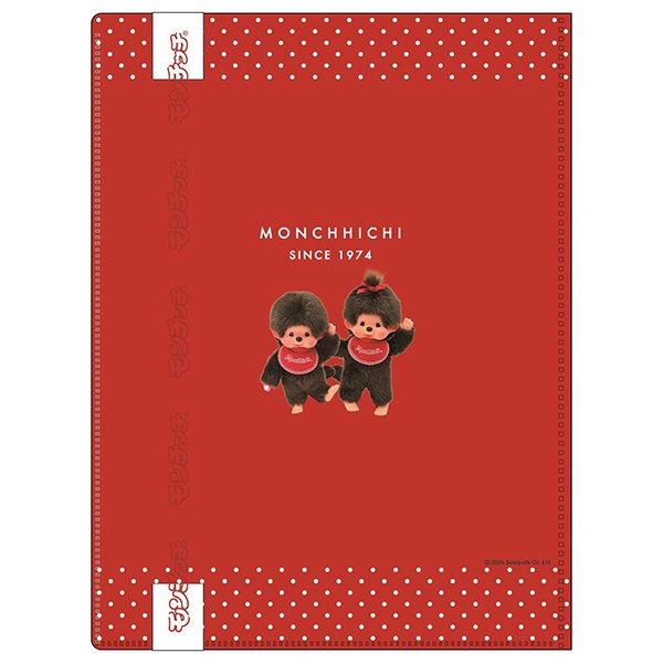 Monchhichi Folder with strap (red)