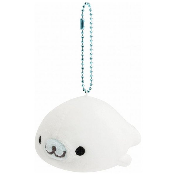 Mamegoma : Always Together Keychain Plush (White)