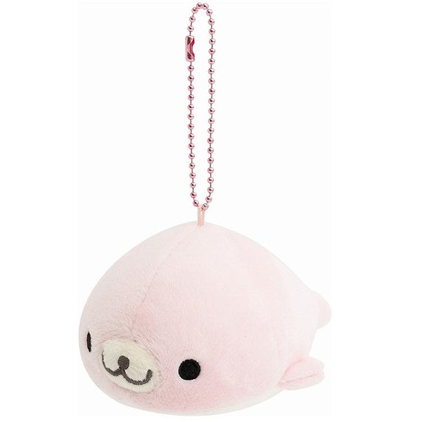 Mamegoma : Always Together Keychain Plush (Pink)
