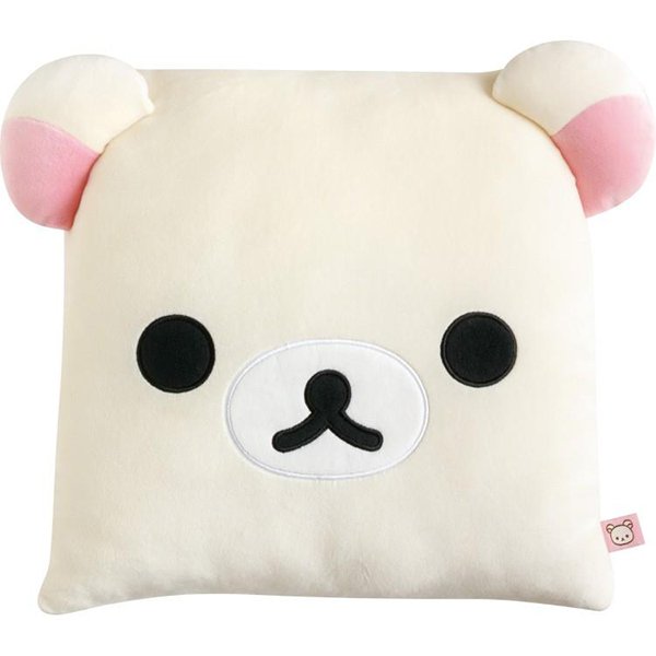 Korilakkuma : Rilakkuma Sleeping Together Square Face Super Mochimochi Cushion