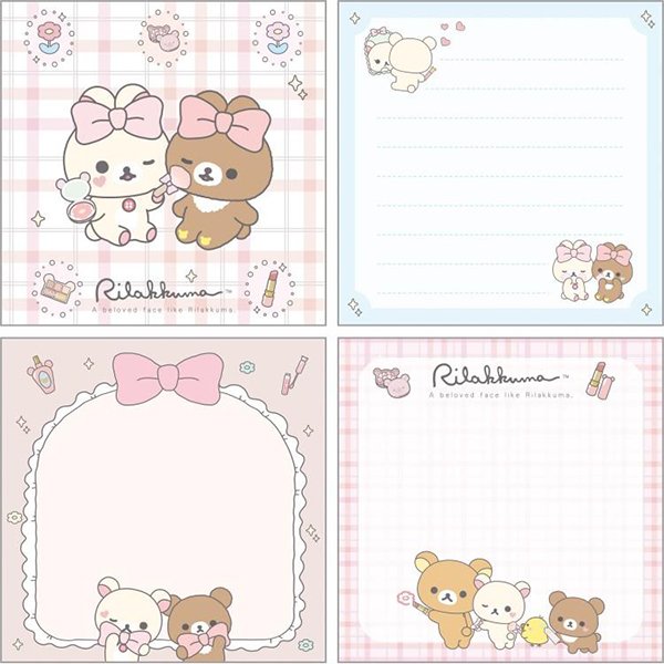 Rilakkuma : Makeup Rilakkuma Korikogu Square Memo Pad (Set of 2)