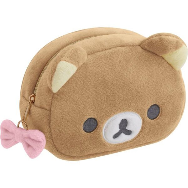 Rilakkuma : Makeup Rilakkuma Face Ribbon Plush Pouch with Mirror