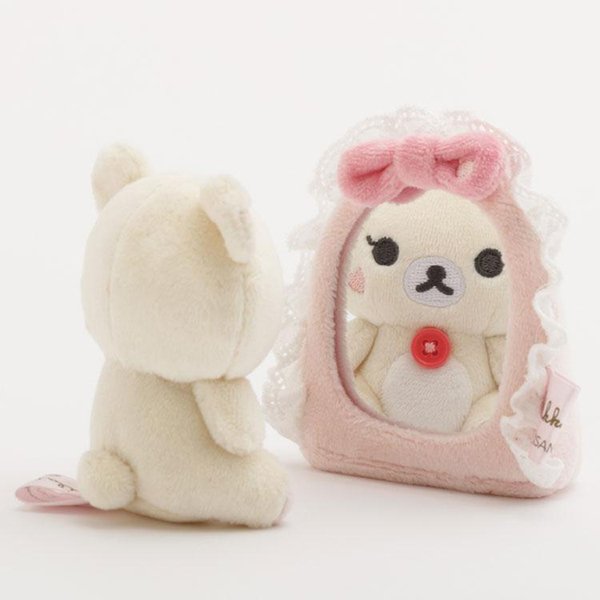 Korilakkuma : Makeup Rilakkuma Mirror & Ribbon Pink Tie Scene Plush Toy