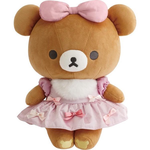 Rilakkuma : Makeup Rilakkuma Ribbon Dress Plush Toy (M)