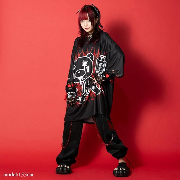 Gloomy Bear T-shirt Dark Black Red Japan Harajuku Kawaii Punk