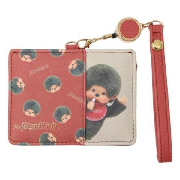 Monchhichi Pass Case with Reel - Red