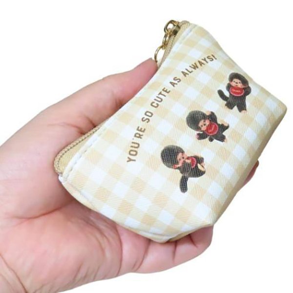 Monchhichi Triangular Mini Pouch - Gingham