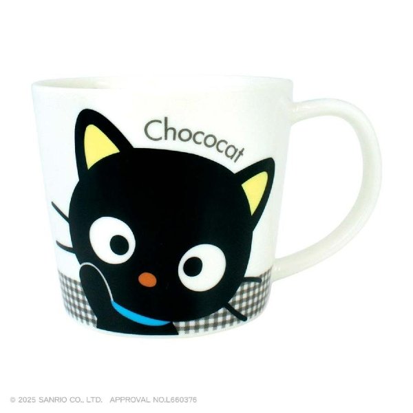 Chococat : Friends Plaid Black Ceramic Mug