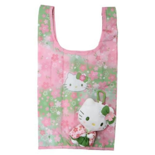 Hello Kitty : Matcha Sakura Kimono Eco Shopping Bag & Mascot Plush