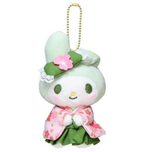 My Melody : Matcha Sakura Kimono Mascot Holder