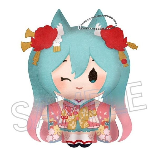 Hatsune Miku: Plush Mascot - Kimono Cat Ear (Hyakki Yakou -Beautiful Banquet- Ver.)