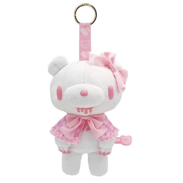Gloomy Bear Poncho Plush Standard Mascot Keychain - White