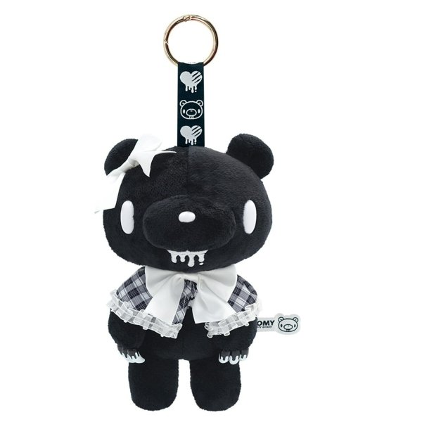 Gloomy Bear Poncho Plush Standard Mascot Keychain - Black