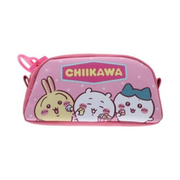 Chiikawa Pen Pouch Dekka Zip Pen Case Pink