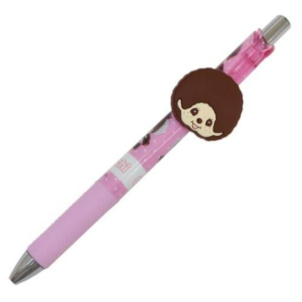 Monchhichi Gel Pen Family with Mascot - Pink