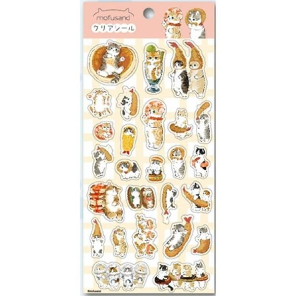Mofusand Clear Seal Sticker - Cat : Fried Shrimp