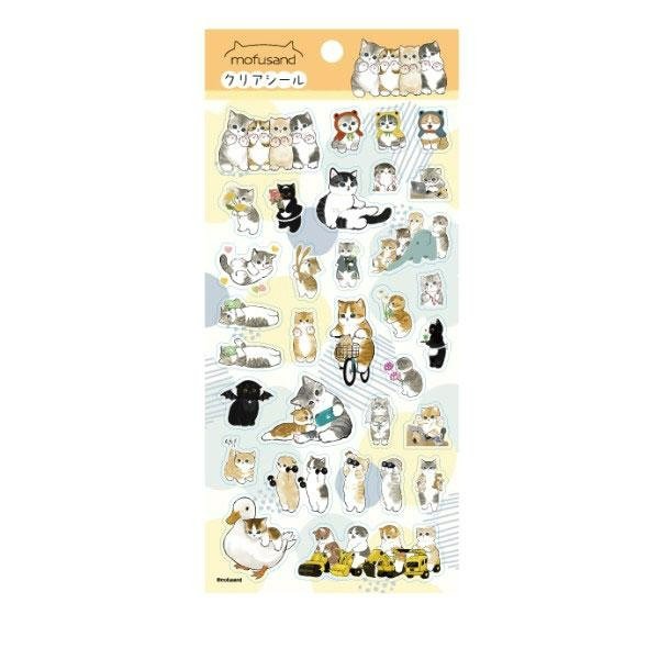 Mofusand Clear Seal Sticker - Fluffy Cat