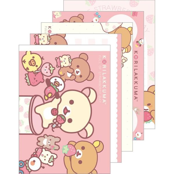 Rilakkuma : Full of Strawberry Day A6 Notepad Set