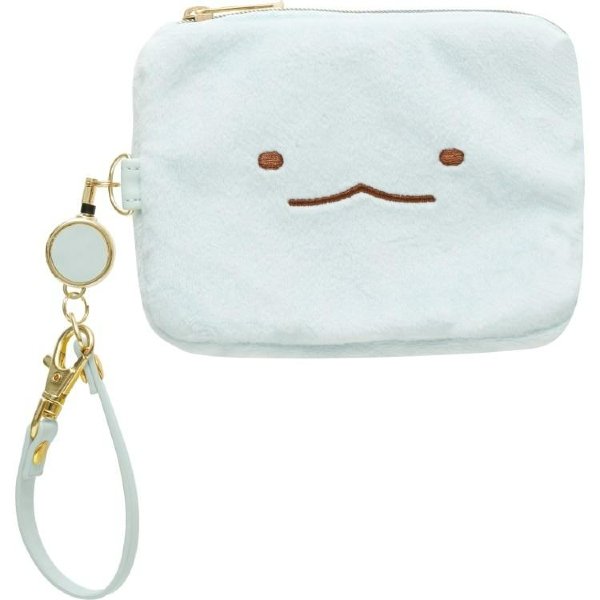Sumikko Gurashi : Tokage DinoFace Mini Pouch & Pass Case Card Holder with Reel