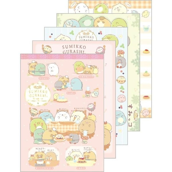 Sumikko Gurashi : Raccoon Tanuki Round Restaurant Outdoor A6 Notepad (1set)