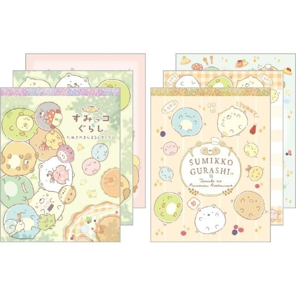 Sumikko Gurashi : Raccoon Tanuki Round Restaurant Mini Notepad Set