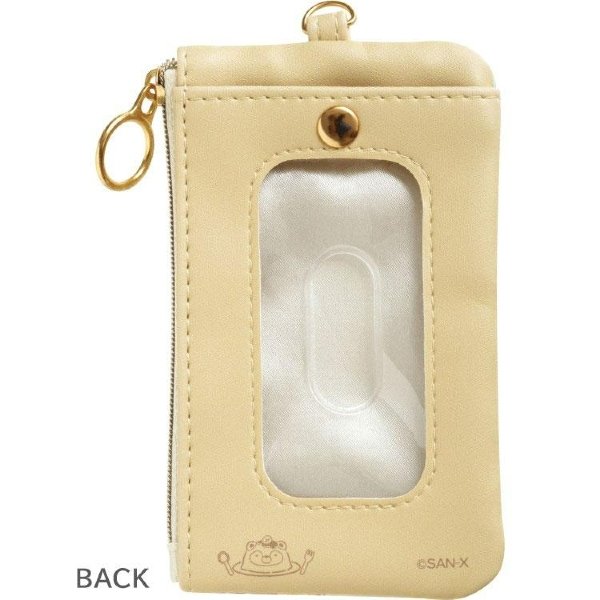 Sumikko Gurashi : Raccoon Tanuki Round Restaurant Pass Case Card Holder & Reel