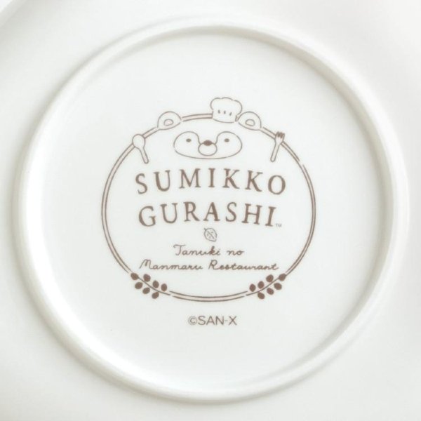 Sumikko Gurashi : Raccoon Tanuki Round Restaurant Shirokuma & Furoshiki Die-cut Plate