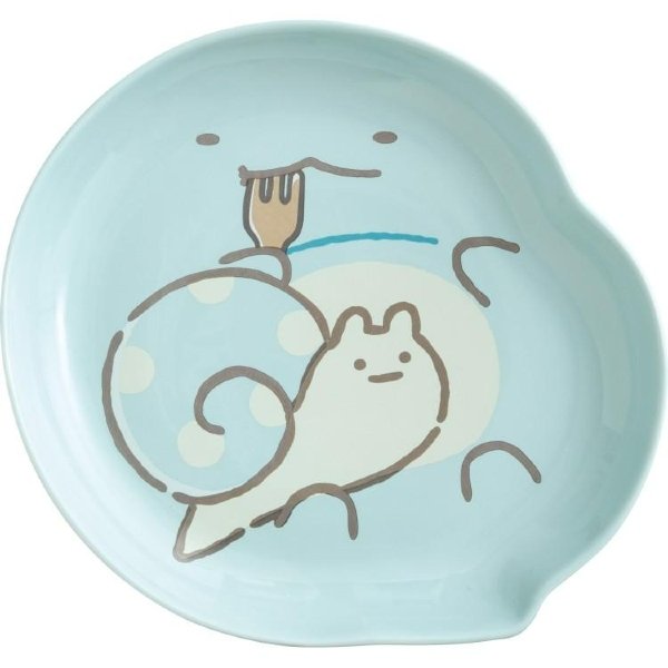 Sumikko Gurashi : Raccoon Tanuki Round Restaurant Tokage & Nisetsumuri Die-cut Plate