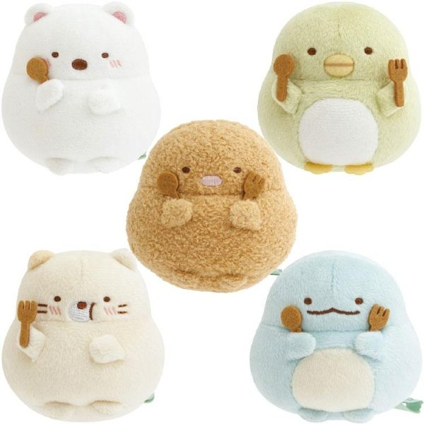 Sumikko Gurashi : Raccoon Tanuki Round Restaurant Beanie Plush (SS) Set