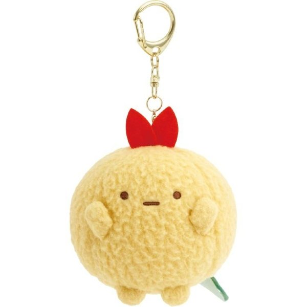 Sumikko Gurashi : Raccoon Tanuki Round Restaurant Round Ebifurai no Shippo Fried Shrimp Tail Hanging Plush