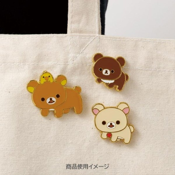 Rilakkuma : Chairoikoguma's Kumakyun Days pin set