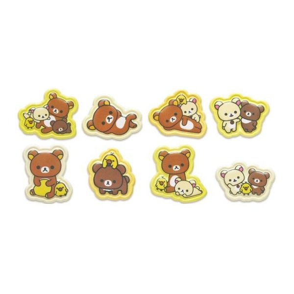 Rilakkuma Character Mix Sticker Bits Yellow Chairoikoguma Goods Sticker