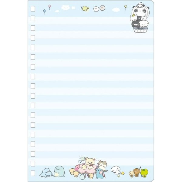 Universe San-X Town Characters Blue B6SP Notebook