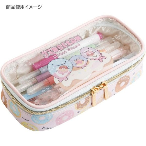 Jinbesan and Donut Island Clear Pen Pouch Case