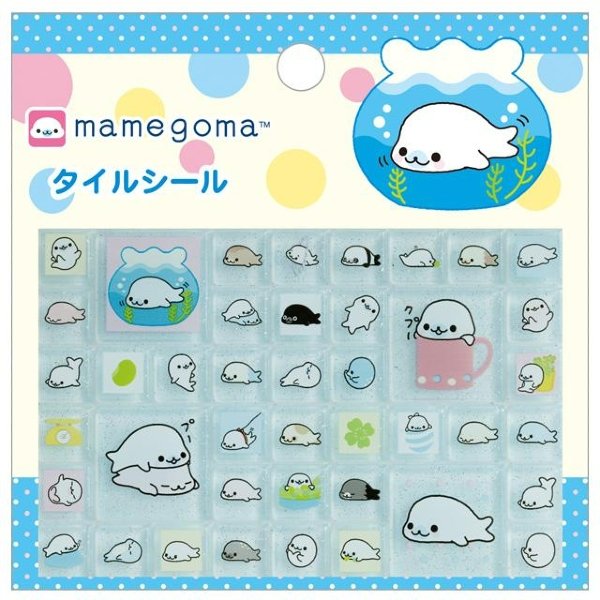 Rilakkuma Tile Stickers 8351 San-X Sticker Replacement 3D Stickers with Glitter