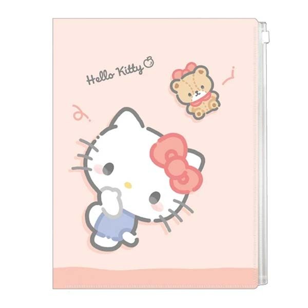 Hello Kitty 6 pocket clear folder (red)
