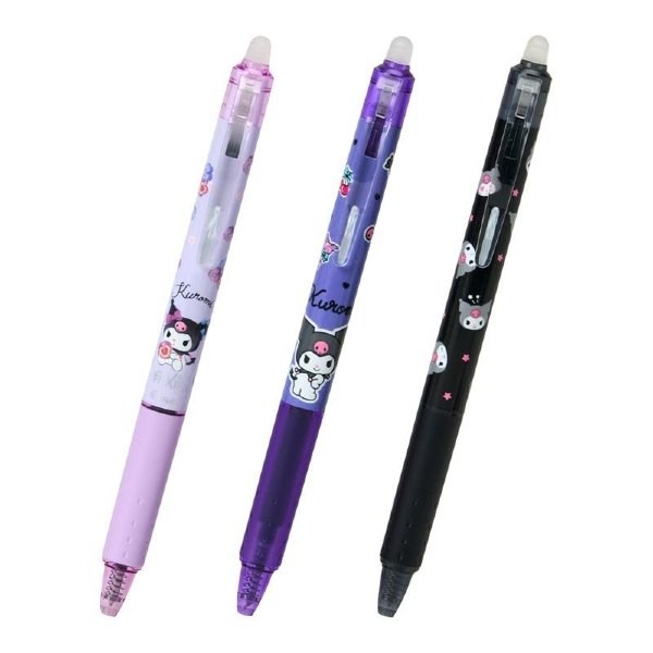 Kuromi FriXion Ball Knock Erasable Gel Pen Set