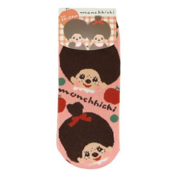 Monchhichi Socks - Apple Pink