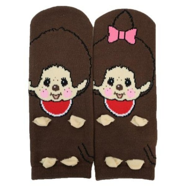Monchhichi Puppet Socks - Brown