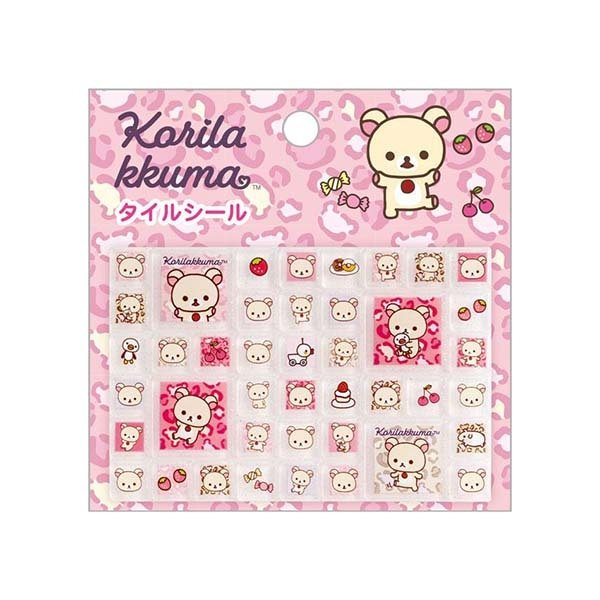 Korilakkuma : Lots of Korilakkuma Leopard Tile Stickers