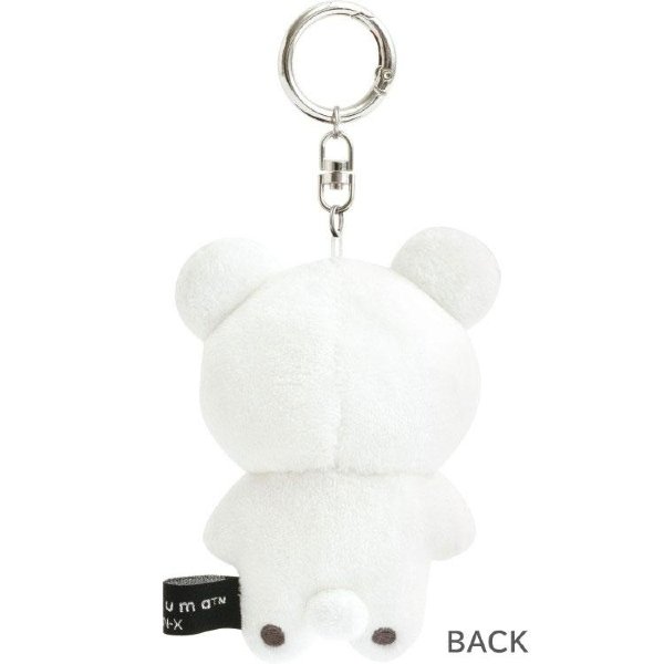 Rilakkuma BASIC MONOCHROME Hanging Plush Toy - Korilakkuma