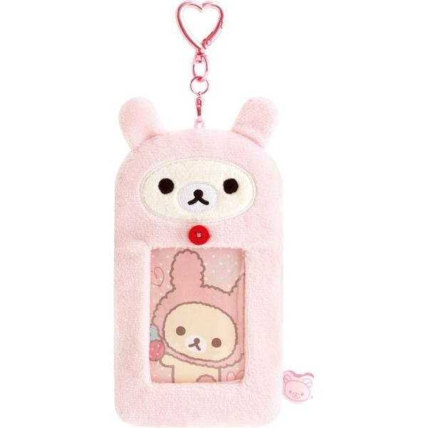 Rilakkuma "Lots of Korilakkuma" Plush Photo Keychain Pink Bunny