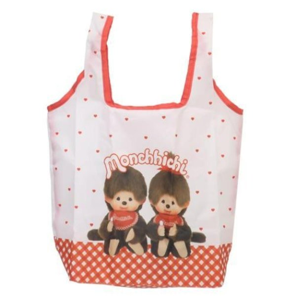 Monchhichi Eco Shopping Bag - Orange Ghingam